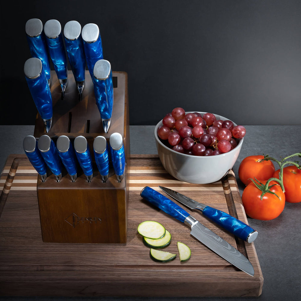 Cerulean 16-Piece Japanese Knife Block Set – view 7