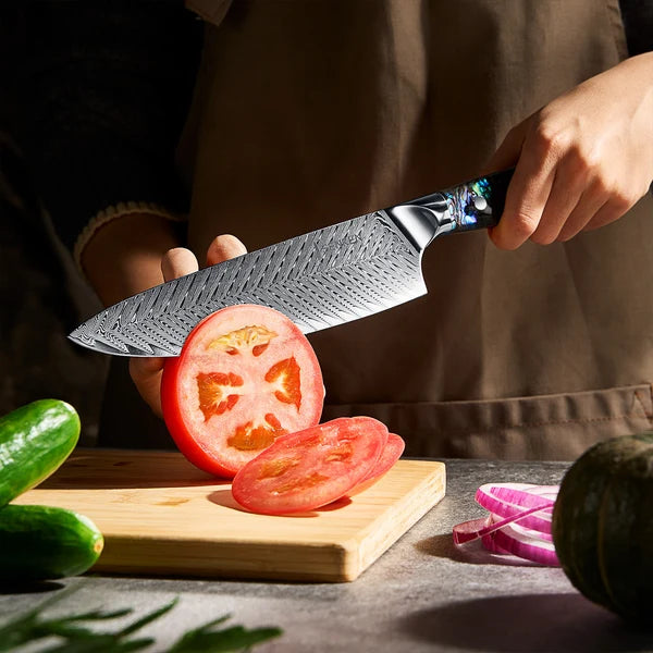 Umi Collection — Japanese VG10 Damascus Steel Knife Set with Abalone Shell Handles