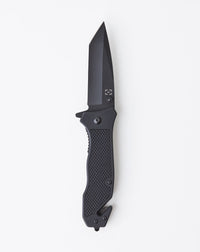 Valken Shadow Tanto Folding Knife — Black G10, Spring-Assisted