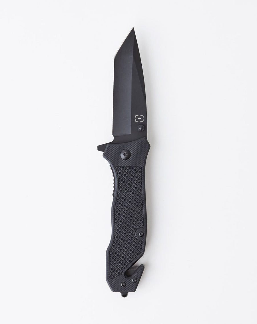 Valken Shadow Tanto Folding Knife — Black G10, Spring-Assisted